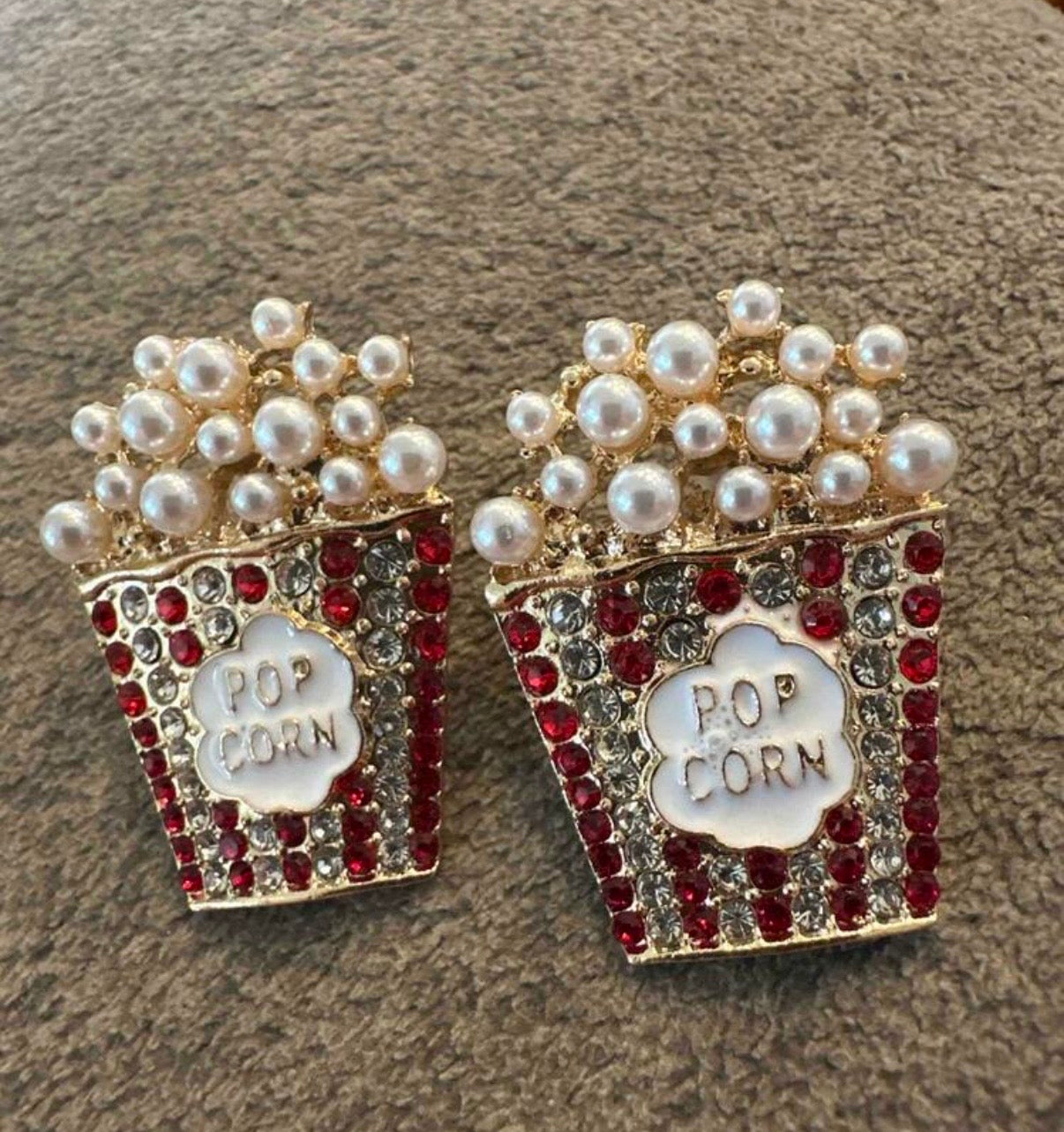 Bedazzled popcorn earrings