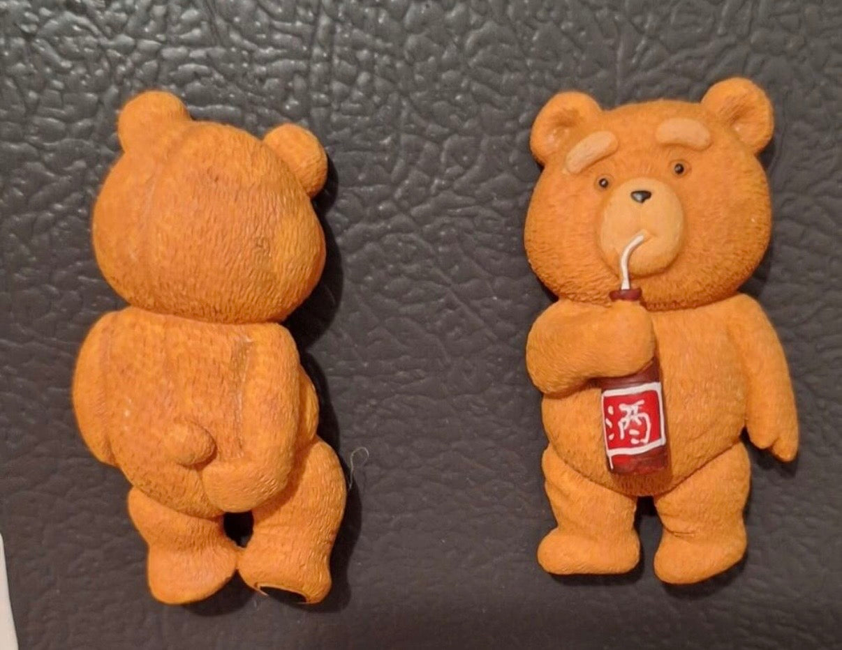 Ted bear fridge magnet set
