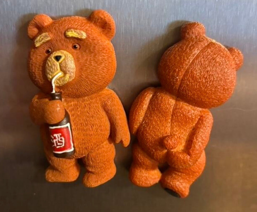 Ted bear fridge magnet set