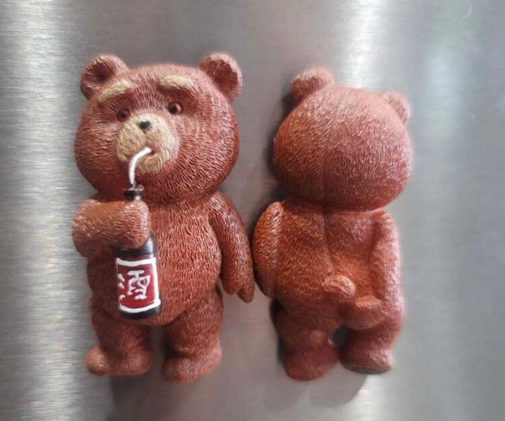 Ted bear fridge magnet set